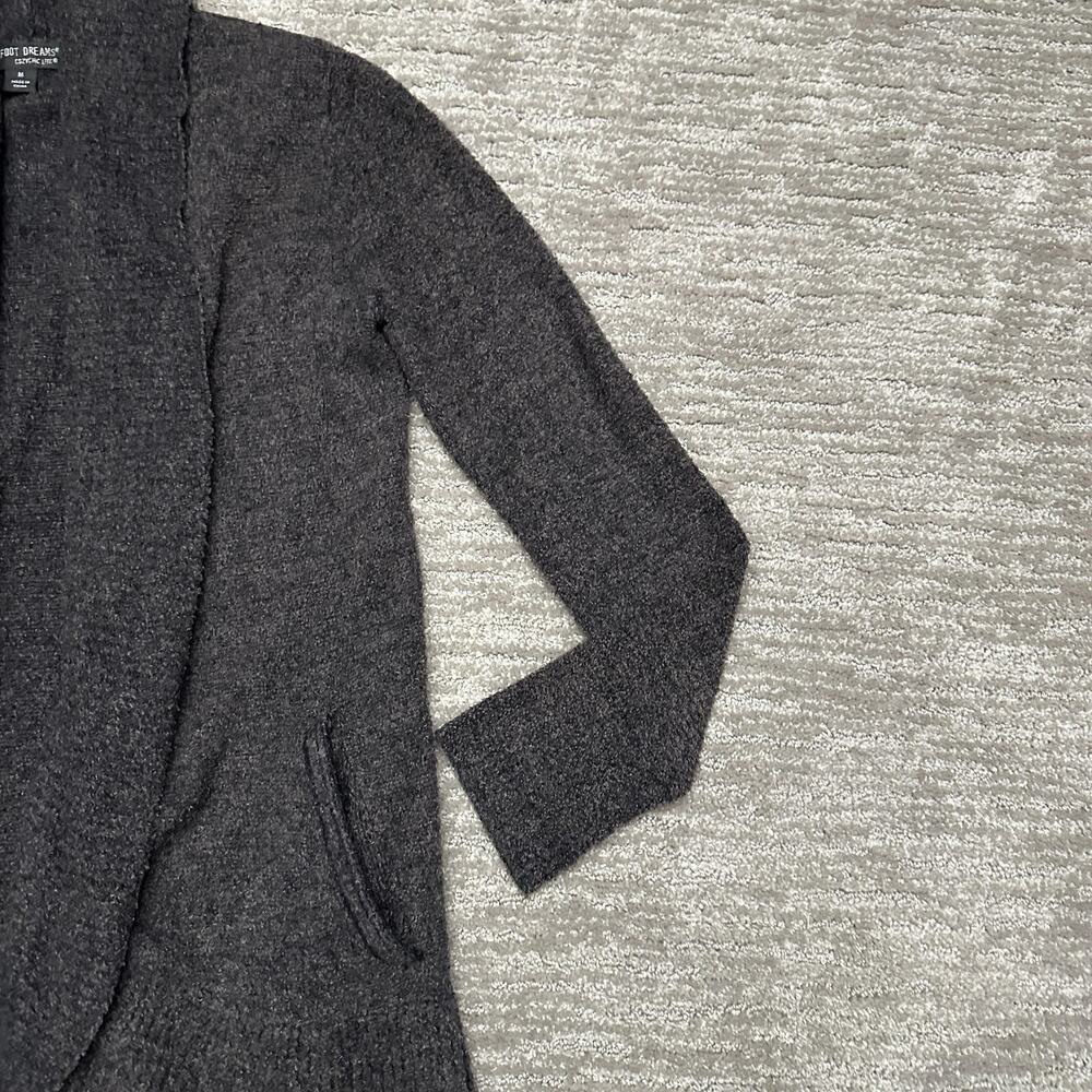 Barefoot Dreams Cardigan Womens Medium Gray CozyChic Lite Open Front Pockets - Picture 5 of 13